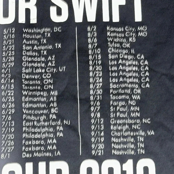 2013 Taylor Swift concert RED international TOUR blk short sleeve unisex shirt S - Picture 11 of 11